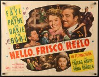 8g683 HELLO, FRISCO, HELLO 1/2sh 1943 montage images of Alice Faye, Payne, Jack Oakie & Lynn Bari!