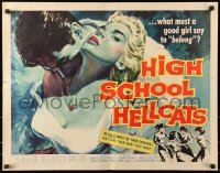 8g688 HIGH SCHOOL HELLCATS 1/2sh 1958 best AIP bad girl art, what must a good girl say to belong?