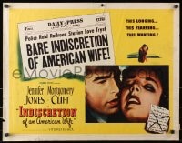 8g706 INDISCRETION OF AN AMERICAN WIFE style A 1/2sh 1954 De Sica, Jennifer Jones, Montgomery Clift