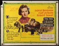 8g707 INN OF THE SIXTH HAPPINESS 1/2sh 1959 Mark Robson directed, pretty Ingrid Bergman!