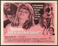 8g751 LISTEN, LET'S MAKE LOVE int'l 1/2sh 1969 Scusi, sexy art of Facciamo L'Amore, Pierre Clementi!