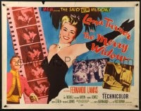 8g784 MERRY WIDOW style A 1/2sh 1952 great art of sexy Lana Turner & Fernando Lamas!