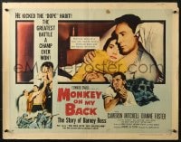 8g790 MONKEY ON MY BACK style A 1/2sh 1957 Cameron Mitchell chooses girl over dope & kicks the habit