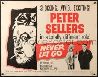8g804 NEVER LET GO 1/2sh 1962 Peter Sellers in a totally different role, sexy Elizabeth Sellars!