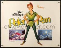 8g830 PETER PAN 1/2sh R1982 Walt Disney animated cartoon fantasy classic, great full-length art!