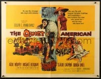 8g846 QUIET AMERICAN style B 1/2sh 1958 Audie Murphy & Michael Redgrave in Vietnam!