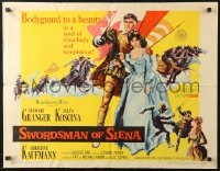 8g923 SWORDSMAN OF SIENA 1/2sh 1962 La Congiura dei dieci, art of Stewart Granger & Sylva Koscina!