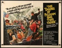 8g925 TAKING OF PELHAM ONE TWO THREE 1/2sh 1974 cool subway train hijack art by Mort Kunstler!