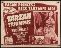 8g930 TARZAN TRIUMPHS 1/2sh R1949 cool images of Johnny Weissmuller & sexy Frances Gifford as Zandra!