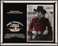 8g961 URBAN COWBOY 1/2sh 1980 great image of John Travolta in cowboy hat with Lone Star beer!