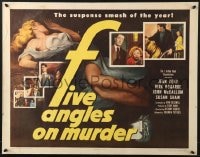 8g996 WOMAN IN QUESTION 1/2sh 1953 English version of Rashomon, Five Angles on Murder, cool pulp art!