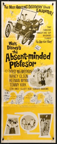 8g009 ABSENT-MINDED PROFESSOR insert 1961 Disney, Flubber, Fred MacMurray in title role!