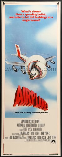 8g016 AIRPLANE insert 1980 classic zany parody by Jim Abrahams, Flying High!
