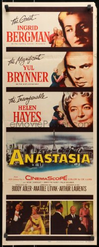 8g019 ANASTASIA insert 1956 great close ups of Ingrid Bergman, Yul Brynner, Helen Hayes!