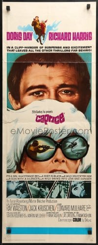 8g053 CAPRICE insert 1967 great images of pretty Doris Day, Richard Harris, spy comedy!