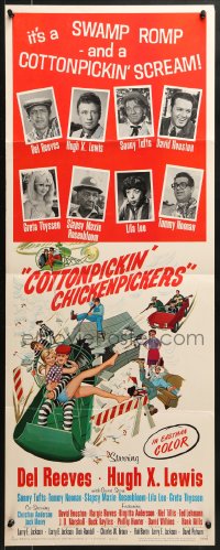 8g072 COTTONPICKIN' CHICKENPICKERS insert 1967 Del Reeves, Hugh X. Lewis, country music!
