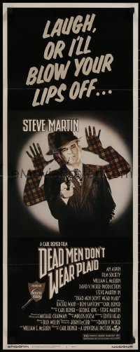 8g089 DEAD MEN DON'T WEAR PLAID insert 1982 Steve Martin will blow your lips off if you don't laugh!