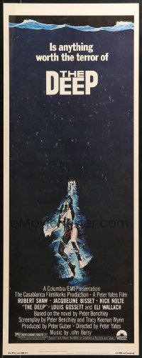 8g090 DEEP insert 1977 great art of sexy swimming scuba diver Jacqueline Bisset!