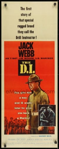 8g083 D.I. insert 1957 great image of U.S. Marine Corps Drill Instructor Jack Webb!