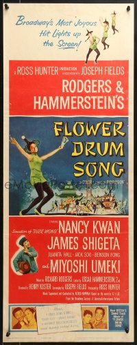 8g121 FLOWER DRUM SONG insert 1962 full-length Nancy Kwan, Rodgers & Hammerstein musical!