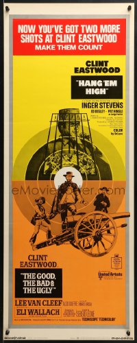 8g144 GOOD, THE BAD & THE UGLY/HANG 'EM HIGH insert 1969 you've got 2 more shots at Clint Eastwood!