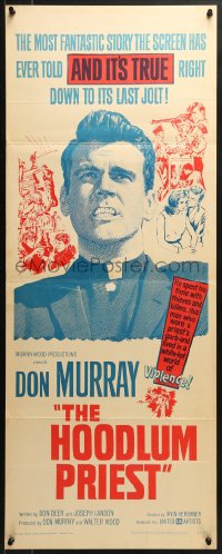 8g169 HOODLUM PRIEST insert 1961 religious Don Murray saves thieves & killers, and it's true!