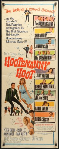 8g170 HOOTENANNY HOOT insert 1963 Johnny Cash and a ton of top country music stars!