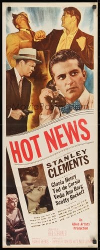 8g171 HOT NEWS insert 1953 ace newspaper reporter Stanley Clements takes the underworld for a ride!