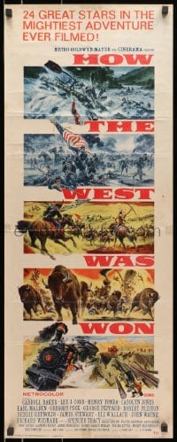 8g175 HOW THE WEST WAS WON insert 1964 John Ford epic, Debbie Reynolds, Gregory Peck & all-star cast!