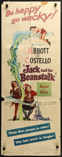 8g191 JACK & THE BEANSTALK insert 1952 Abbott & Costello, their first picture in color!