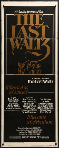 8g218 LAST WALTZ insert 1978 Martin Scorsese, it started as a rock concert & became a celebration!