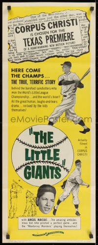8g229 LOS PEQUENOS GIGANTES insert 1961 art of little league baseball players, The Little Giants!