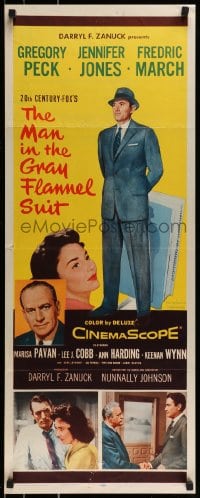 8g235 MAN IN THE GRAY FLANNEL SUIT insert 1956 Gregory Peck, Jennifer Jones, Fredric March