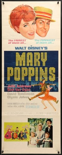 8g242 MARY POPPINS insert 1964 Julie Andrews & Dick Van Dyke in Walt Disney's musical classic!