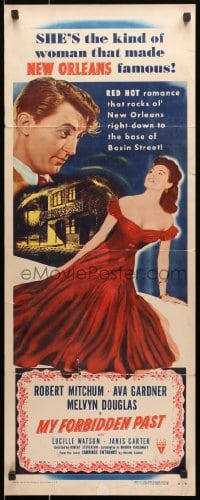 8g259 MY FORBIDDEN PAST insert 1951 Mitchum, Gardner is the kind of girl that made New Orleans famous!