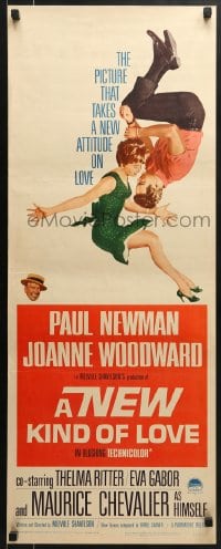 8g263 NEW KIND OF LOVE insert 1963 Paul Newman loves Joanne Woodward, great romantic image!