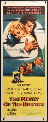 8g265 NIGHT OF THE HUNTER insert 1955 classic Robert Mitchum showing his love & hate hands!