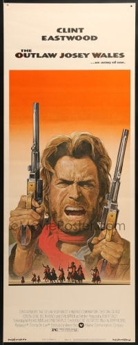 8g274 OUTLAW JOSEY WALES insert 1976 Clint Eastwood is an army of one, art by Roy Andersen!