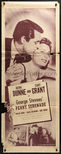 8g276 PENNY SERENADE insert R1948 great image of Cary Grant & Irene Dunne!