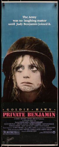 8g291 PRIVATE BENJAMIN studio test print insert 1980 funny image of depressed soldier Goldie Hawn!