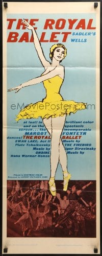 8g307 ROYAL BALLET insert 1960 artwork of incomparable ballerina Margot Fonteyn!