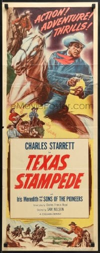 8g372 CHARLES STARRETT stock insert '52 art of Charles Starrett by Glenn Cravath, Texas Stampede