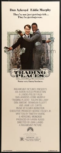 8g389 TRADING PLACES insert 1983 Dan Aykroyd & Eddie Murphy are getting rich & getting even!