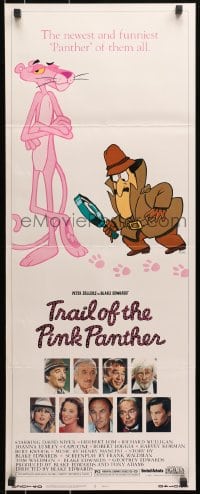 8g390 TRAIL OF THE PINK PANTHER insert 1982 Peter Sellers, Blake Edwards, cool cartoon art!