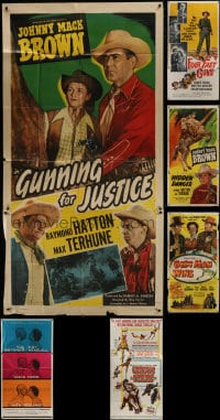 8h343 LOT OF 6 FOLDED THREE-SHEETS 1940s-1960s great images from a variety of movies!