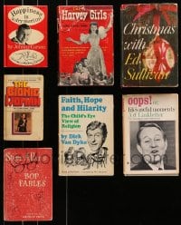 8h076 LOT OF 7 HARDCOVER TV-RELATED MOVIE BOOKS 1940s-1970s filled with images & information!