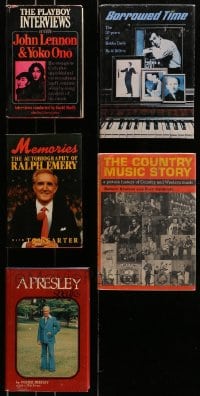 8h092 LOT OF 5 HARDCOVER MUSIC RELATED BOOKS 1970s-1990s filled with images & information!