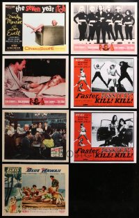 8h232 LOT OF 7 REPRO AND FANTASY LOBBY CARDS 1980s images from 7 Year Itch, James Bond & more!