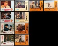 8h228 LOT OF 10 LOBBY CARDS FROM JOHN WAYNE MOVIES 1960s-1970s incomplete sets of scenes!