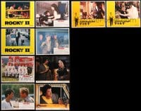 8h226 LOT OF 10 LOBBY CARDS FROM SYLVESTER STALLONE MOVIES 1970s-1980s incomplete sets of scenes!